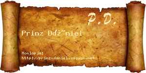 Prinz Dániel névjegykártya